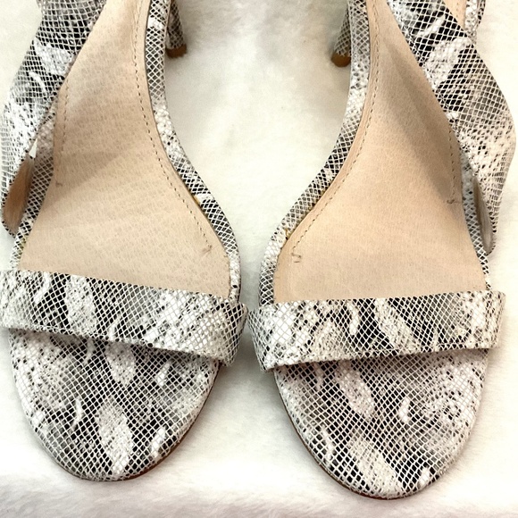 Louise et Cie Kass Lizard Snakeprint Embossed Stiletto Slingback Sandal Sz 8.5M - Picture 6 of 14